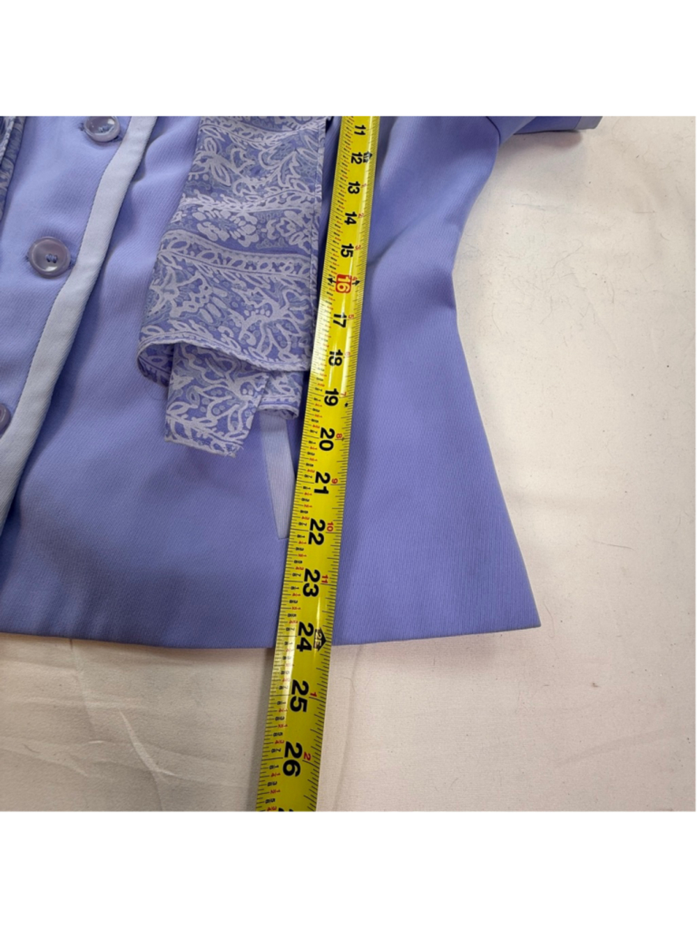 Sag Harbor Lavender Skirt Suit Scarf Set Size 16 Career Church Easter Mother of - Picture 8 of 11